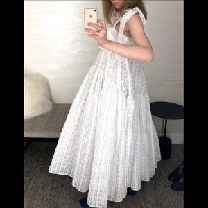 NWT Cecilie Bahnsen Mika Tiered Ruffle Midi Dress